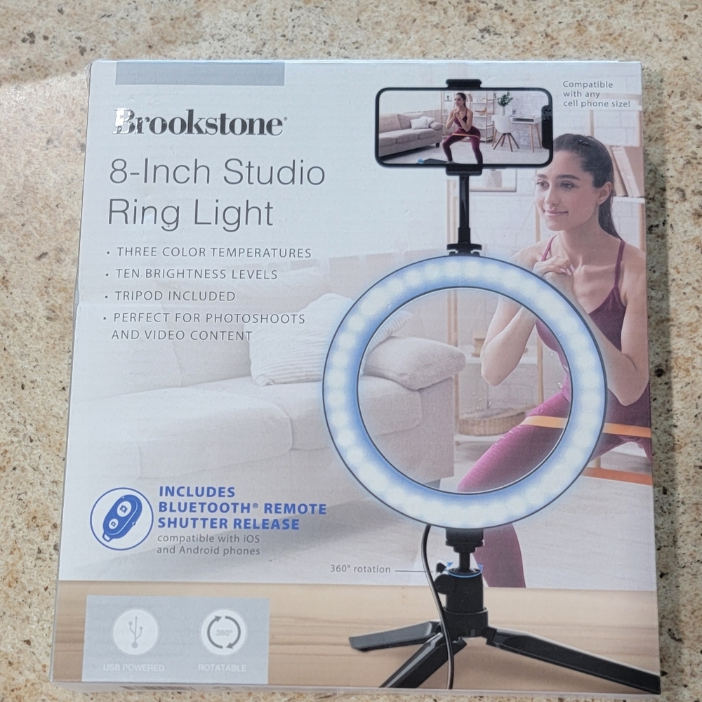 Brookstone 8 inch Studio Ring Light